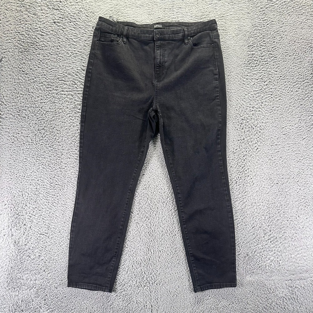Buffalo David Bitton Mollie Jeans Womens 16 Black Cotton Denim Skinny Stretch